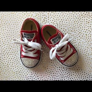 Rhinestone converse shoes